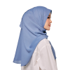 Sulam Mekar Ironless Chiffon Triangle Bawal in Dusty Blue